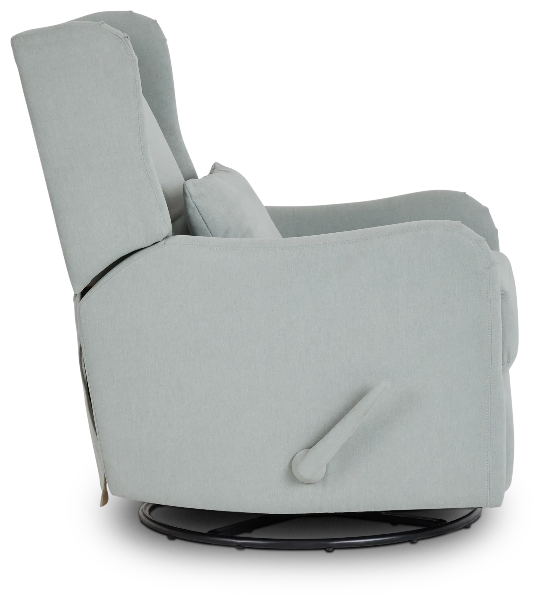 Georgia Light Blue Fabric Swivel Glider Recliner