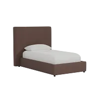 Grayton Elite Dark Brown 54" Upholstered Platform Bed