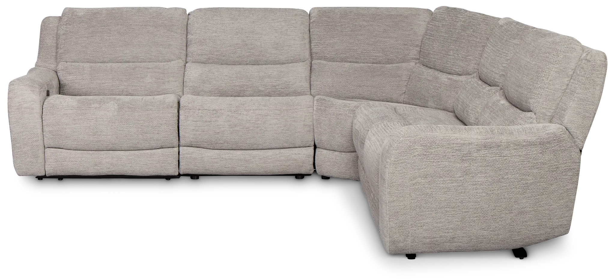 Bennett Gray Fabric Small Two-arm Power Reclining Sectional