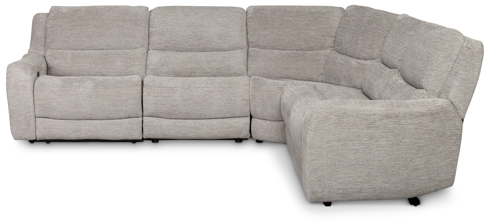 Bennett Gray Fabric Small Two-arm Power Reclining Sectional Bennett Gray Fabric Small Two-arm Power Reclining Sectional