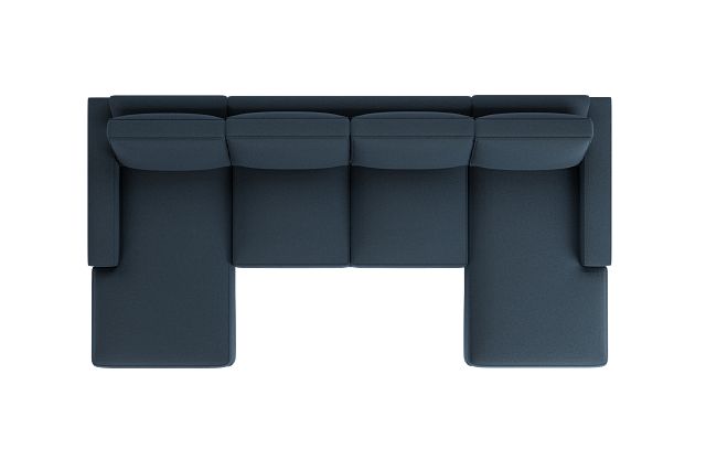 Edgewater Elite Blue Double Chaise Sectional