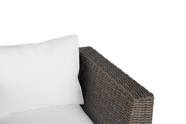 Tulum White Woven Cushioned Arm Chair