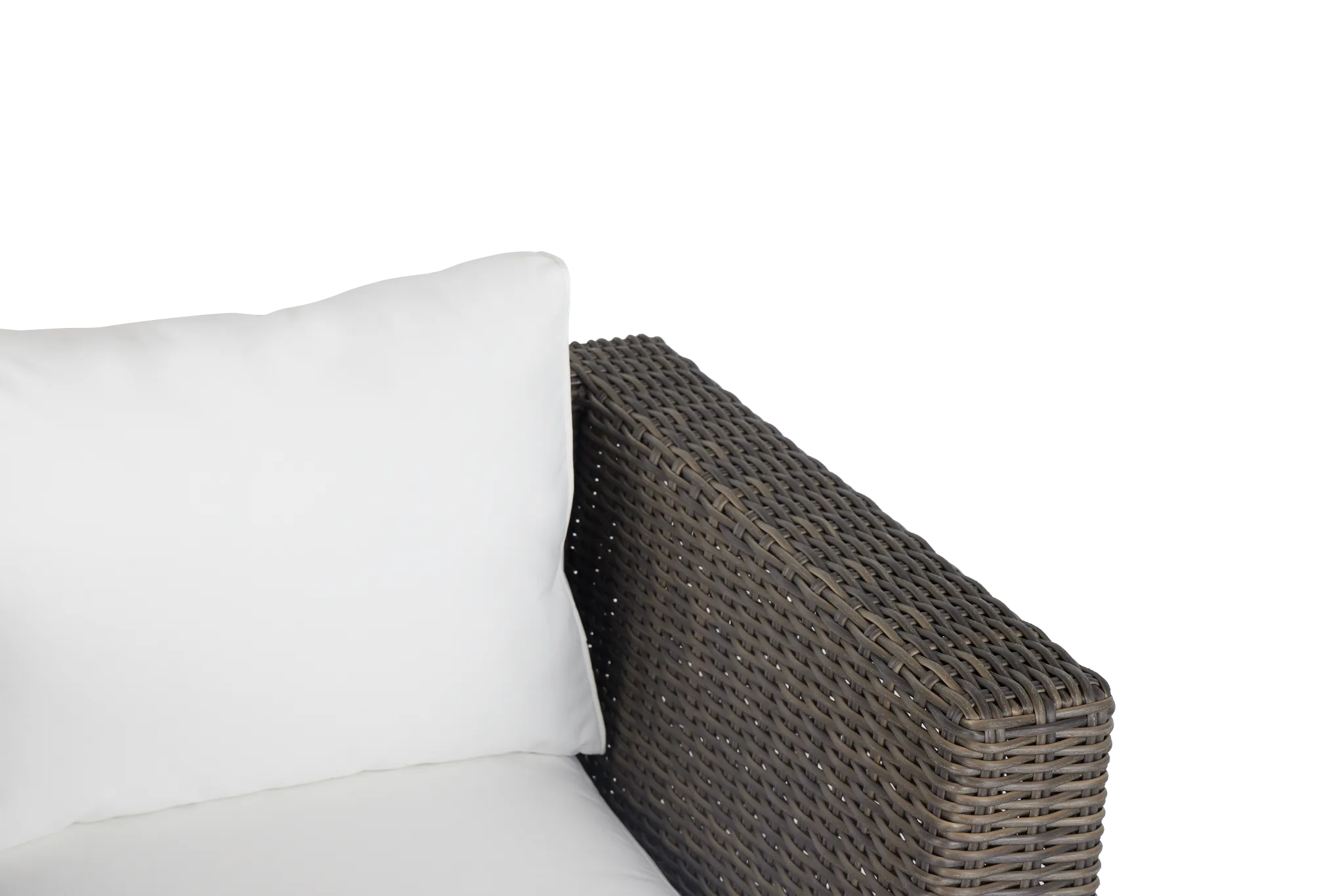 Tulum White Woven Cushioned Arm Chair