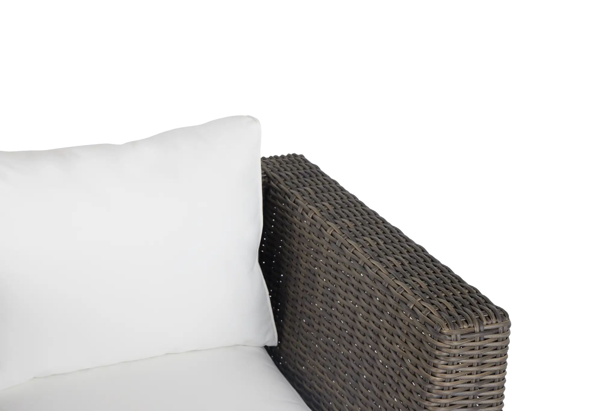 Tulum White Woven Cushioned Arm Chair Tulum White Woven Cushioned Arm Chair