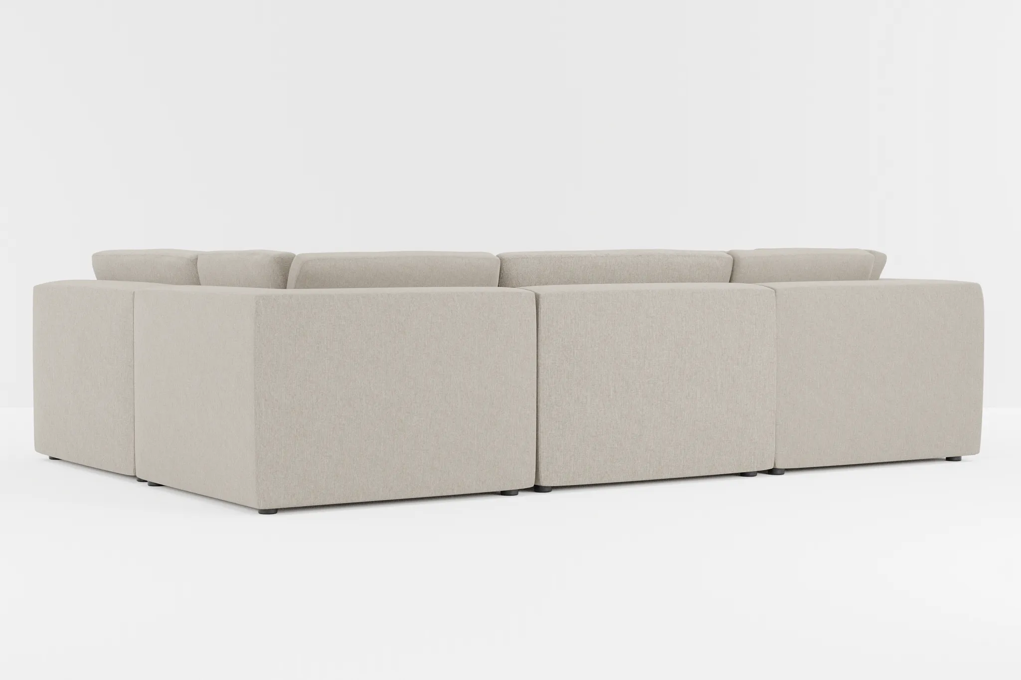 Destin Elevation Khaki Fabric 6-piece Pit Sectional