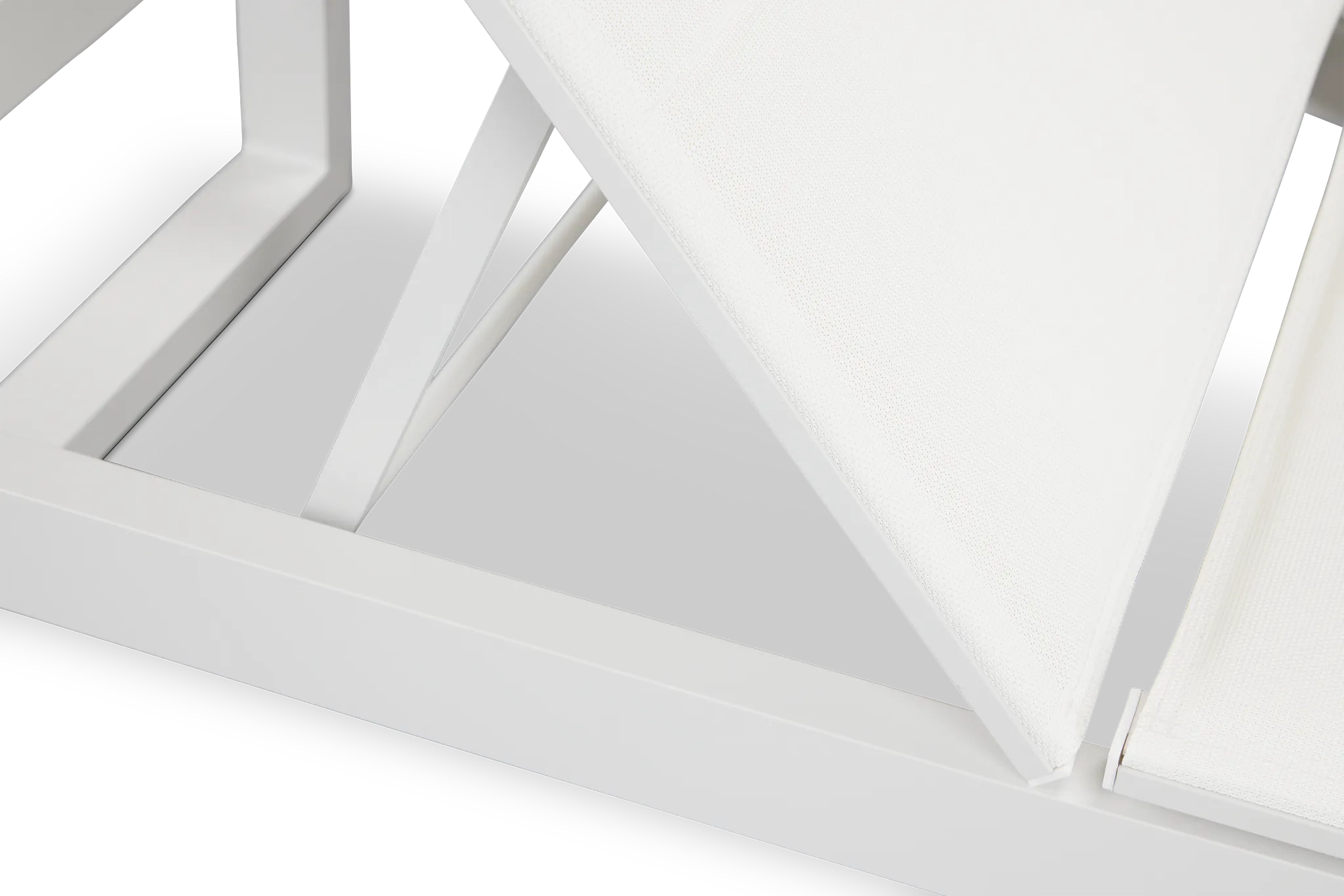 Anguilla White Cushioned Chaise