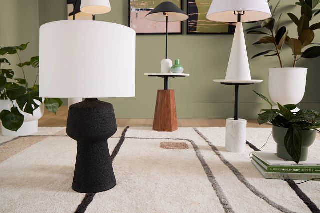 Miva Black Ceramic Table Lamp