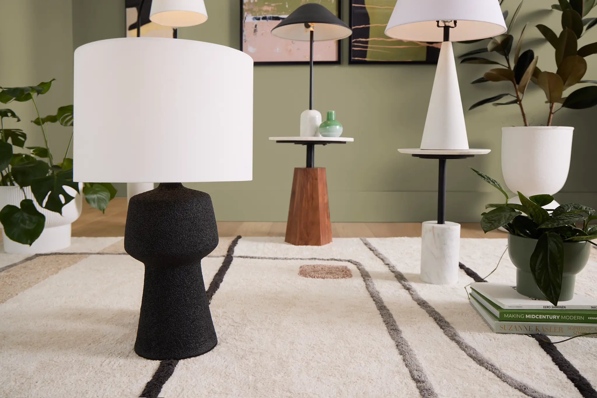 Miva Black Ceramic Table Lamp Miva Black Ceramic Table Lamp