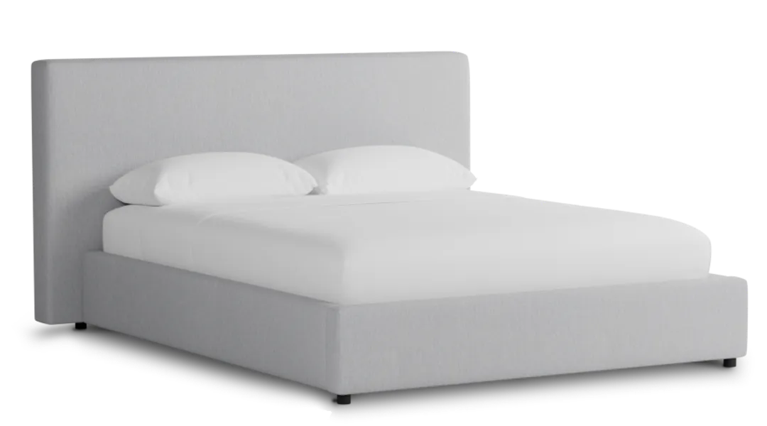 Grayton Delray Light Gray 44" Upholstered Platform Bed