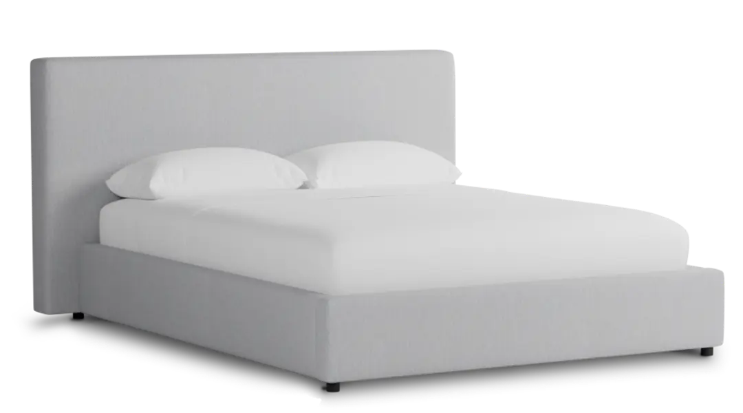 Grayton Delray Light Gray 44" Upholstered Platform Bed Grayton Delray Light Gray 44" Upholstered Platform Bed