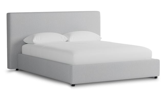 Grayton Delray Light Gray 44" Upholstered Platform Bed
