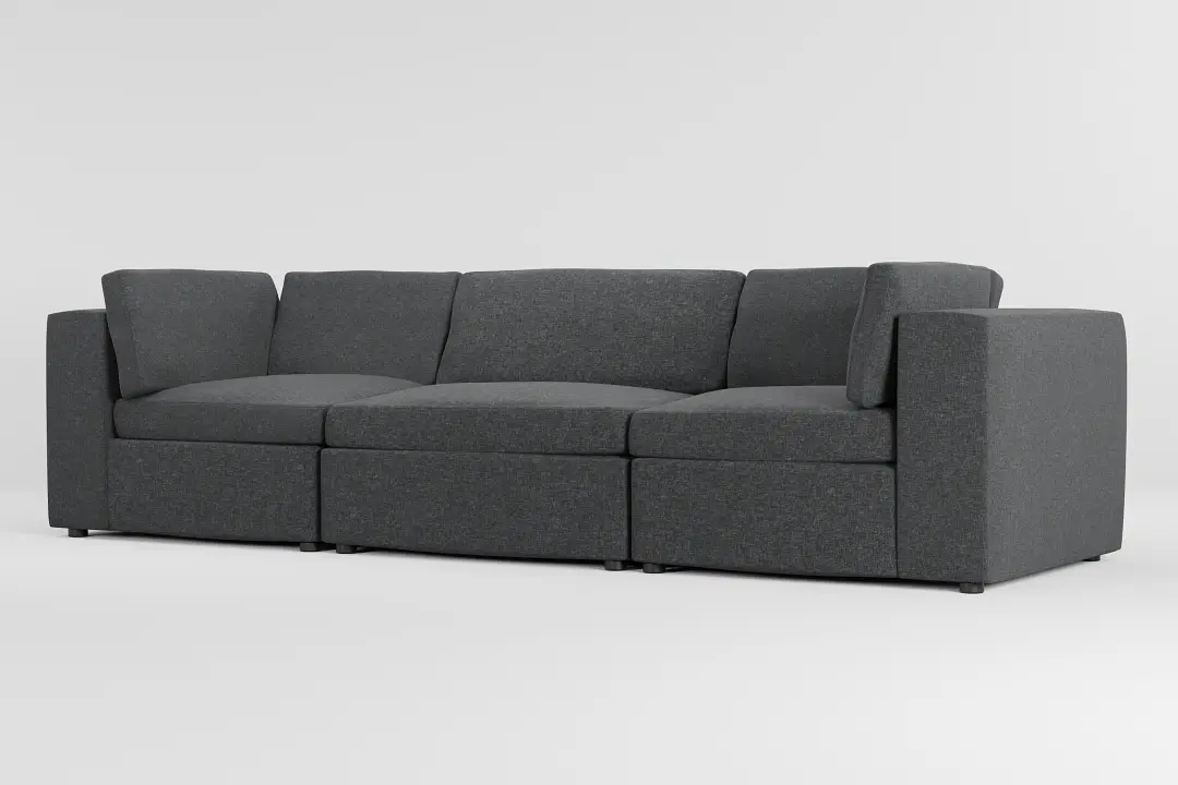 Destin Delray Dark Gray Fabric 3-piece Modular Sofa Destin Delray Dark Gray Fabric 3-piece Modular Sofa