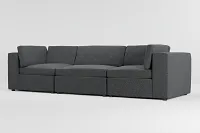 Destin Delray Dark Gray Fabric 3-piece Modular Sofa