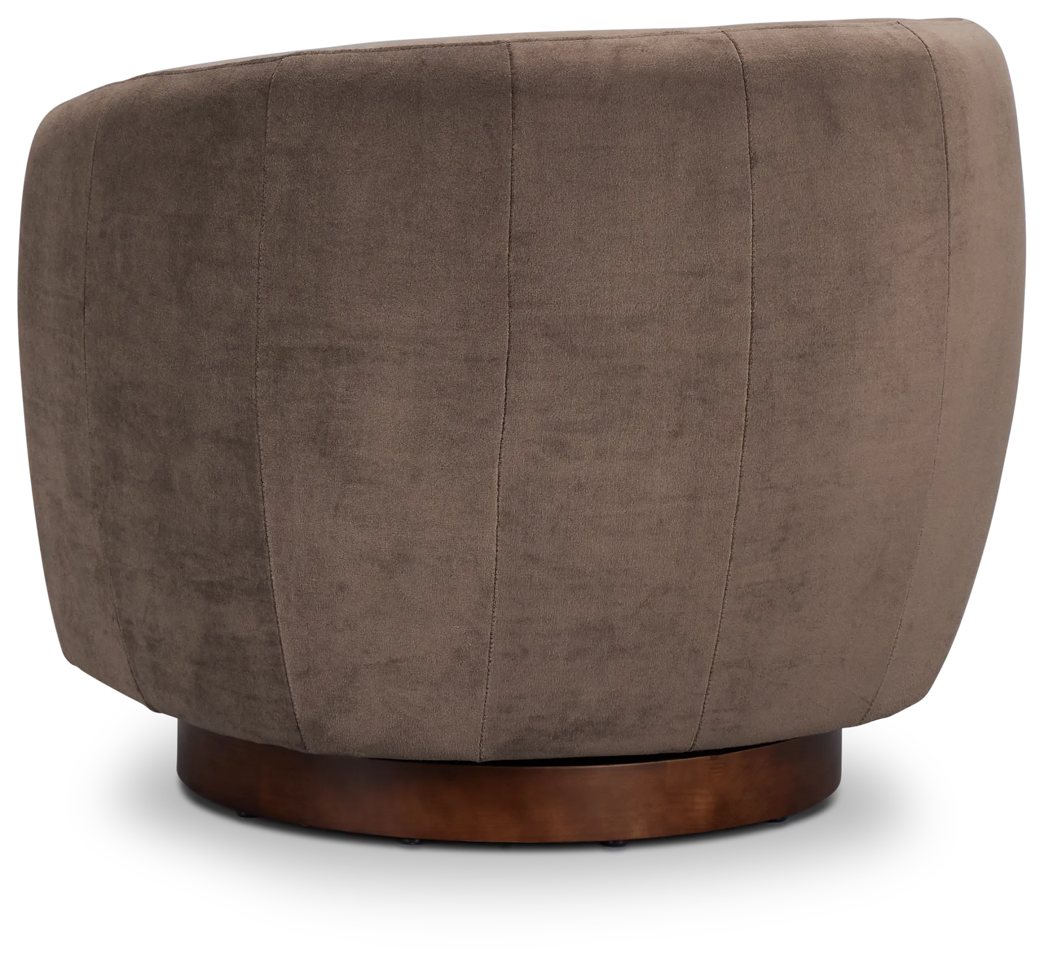 Hazel Dark Beige Velvet Swivel Accent Chair