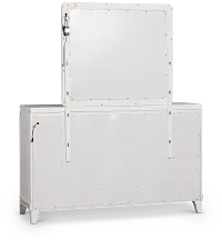 Milan White Youth Dresser & Mirror