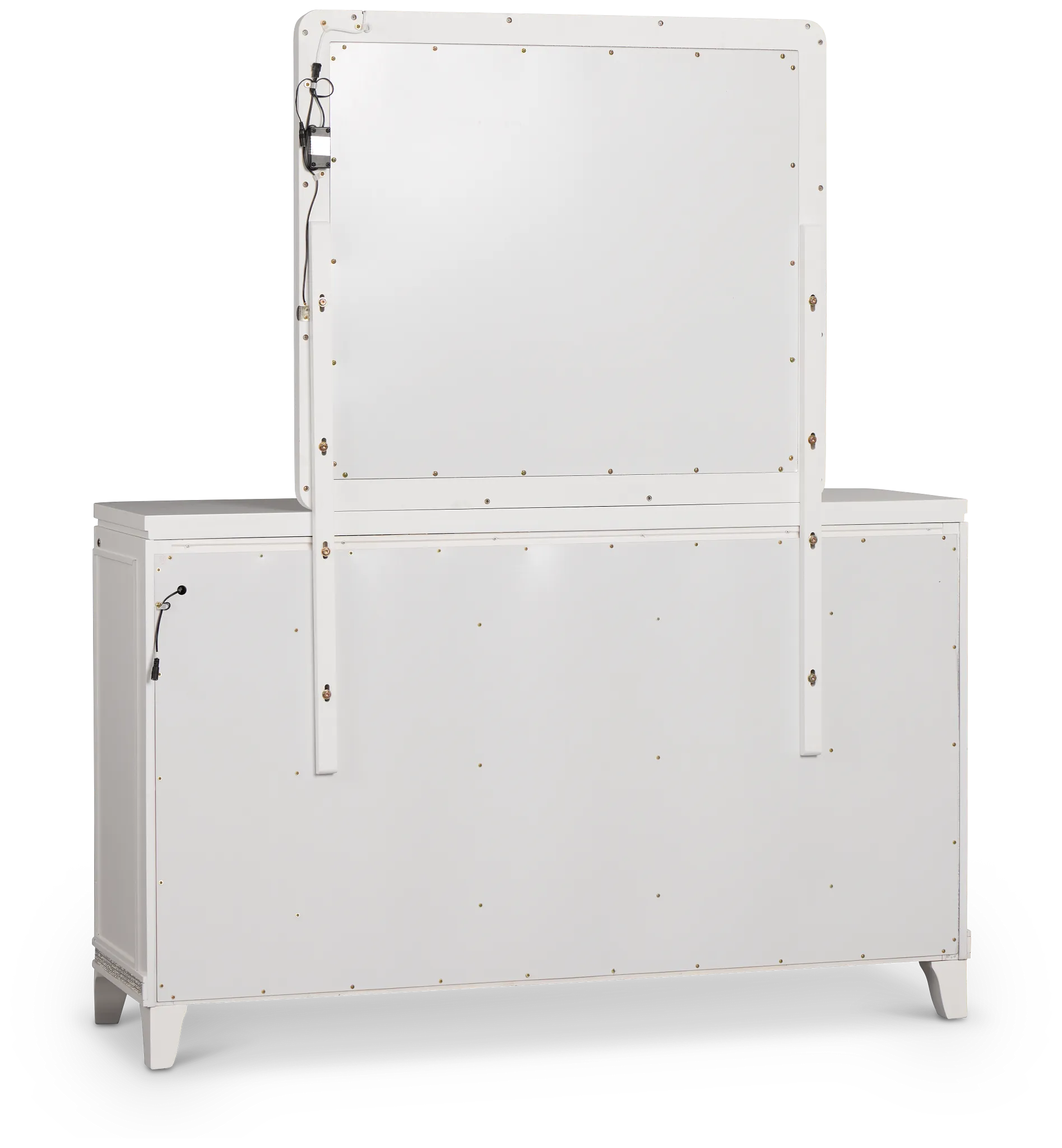 Milan White Youth Dresser & Mirror