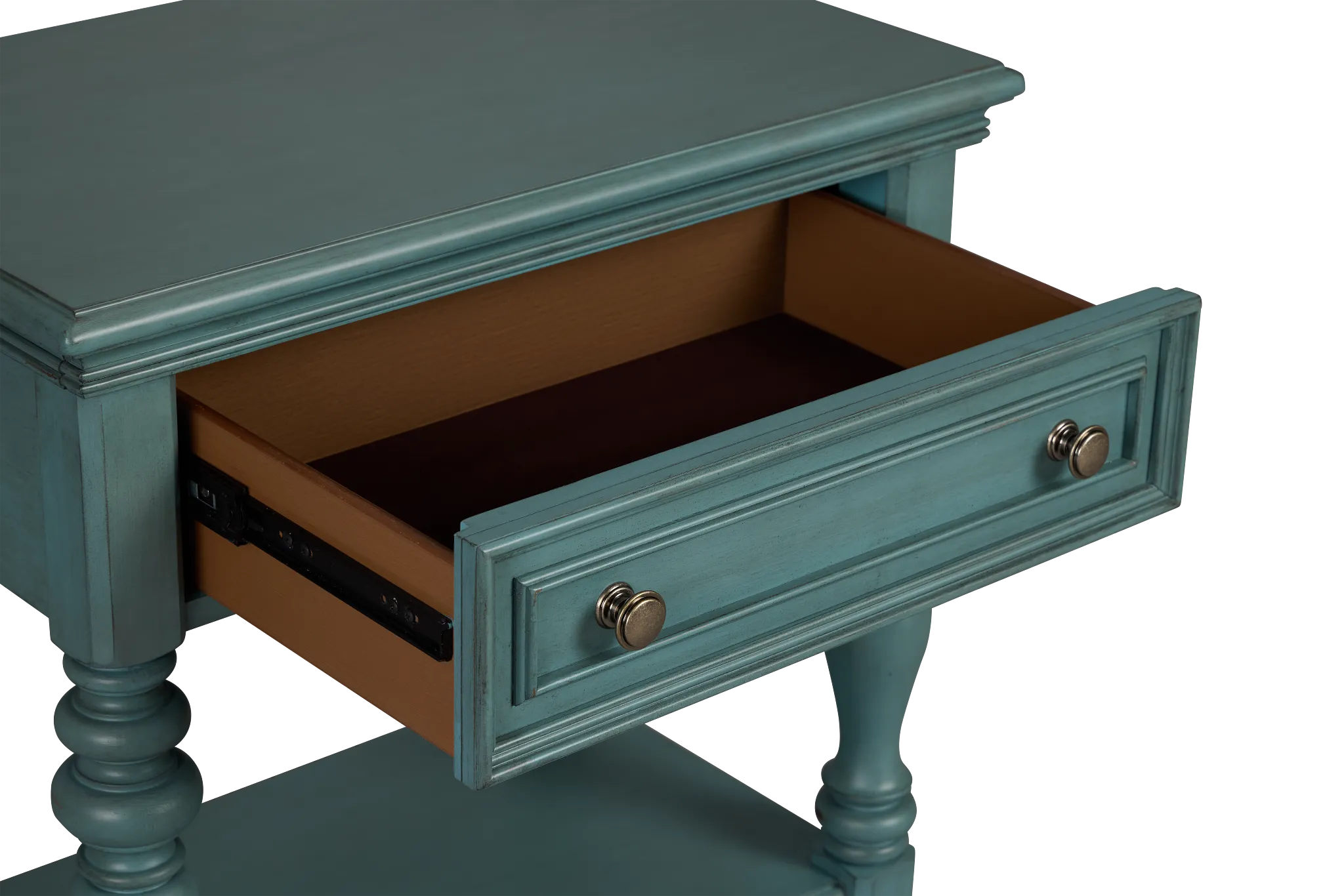 Savannah Teal 1-drawer Nightstand