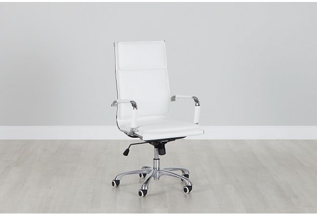 Arvada White Uph Desk Chair
