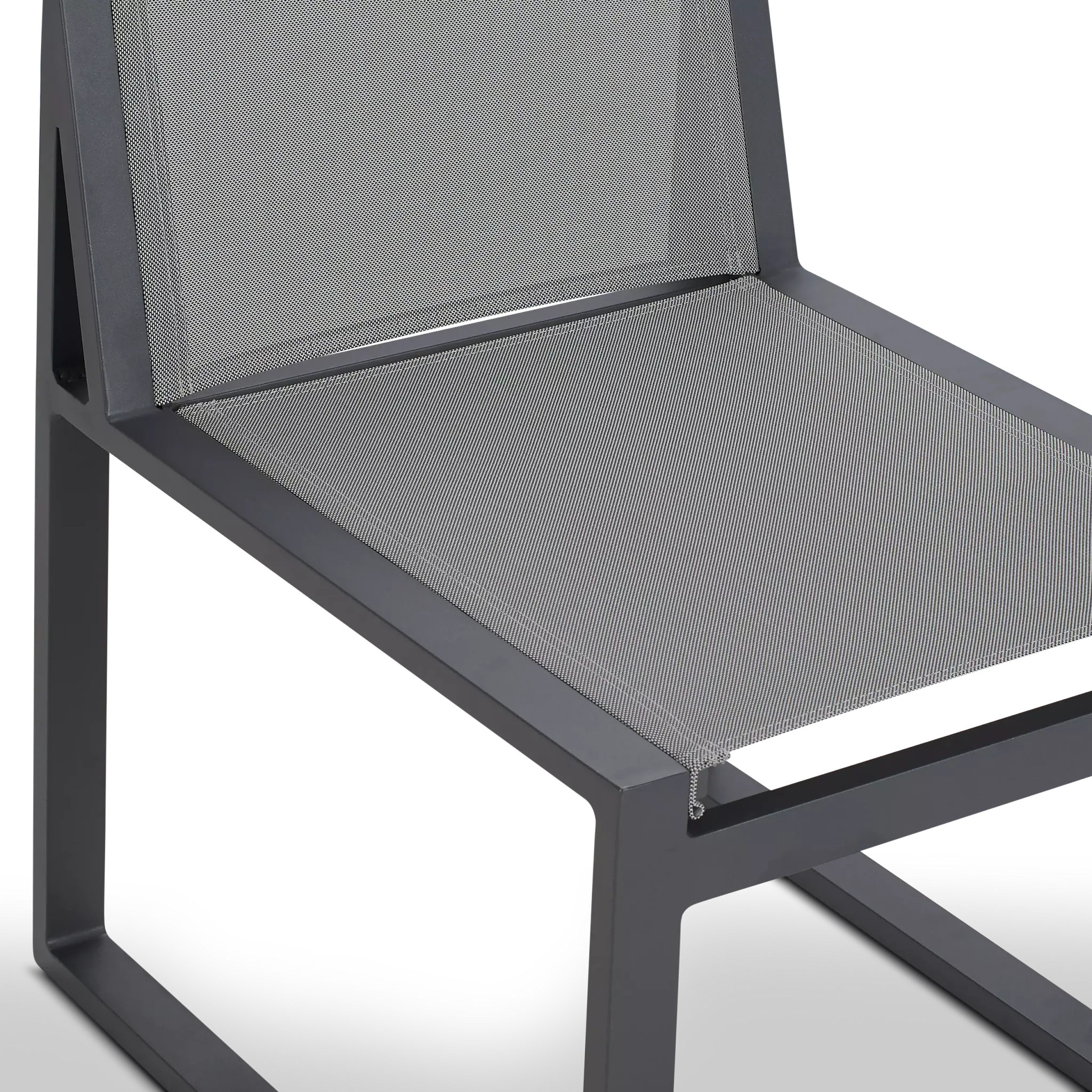 Linear 70" Teak Table & 4 Sling Side Chairs