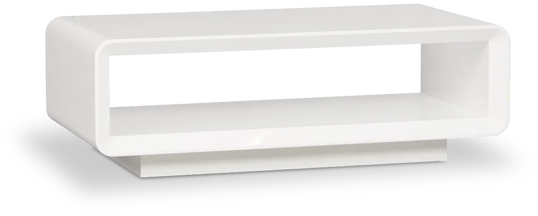 Zayden White Rectangular Coffee Table