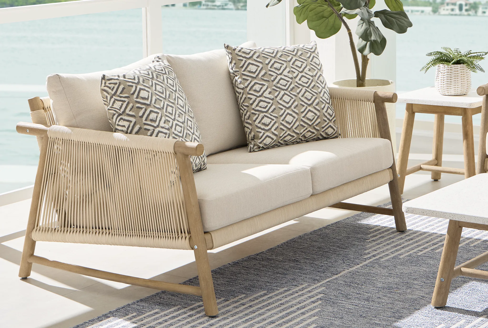 Azure Light Tone Loveseat