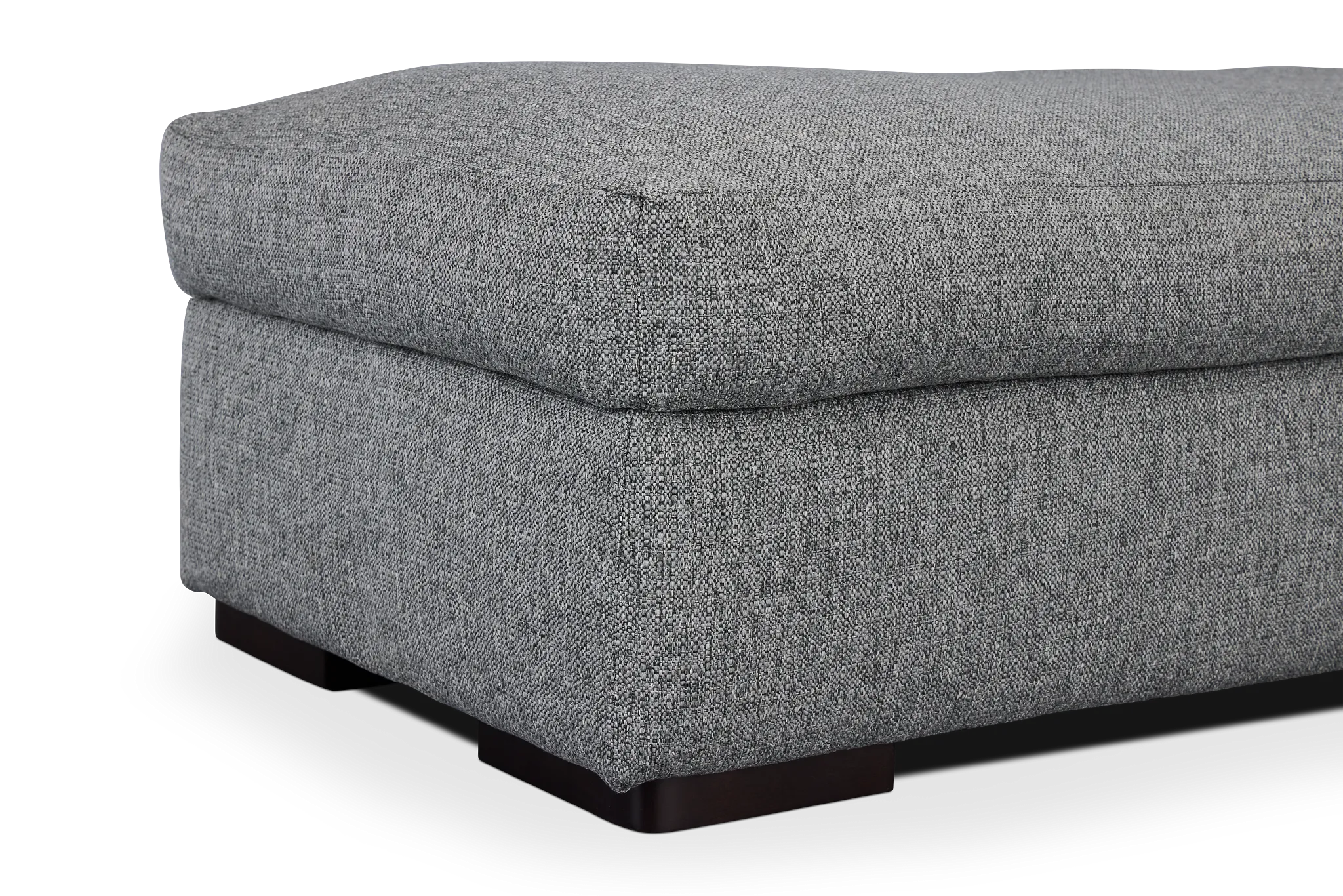 Veronica Dark Gray Down Ottoman