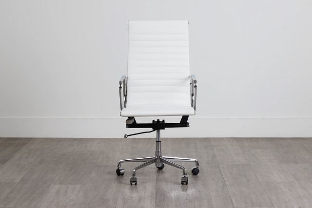 Amos White Desk Chair