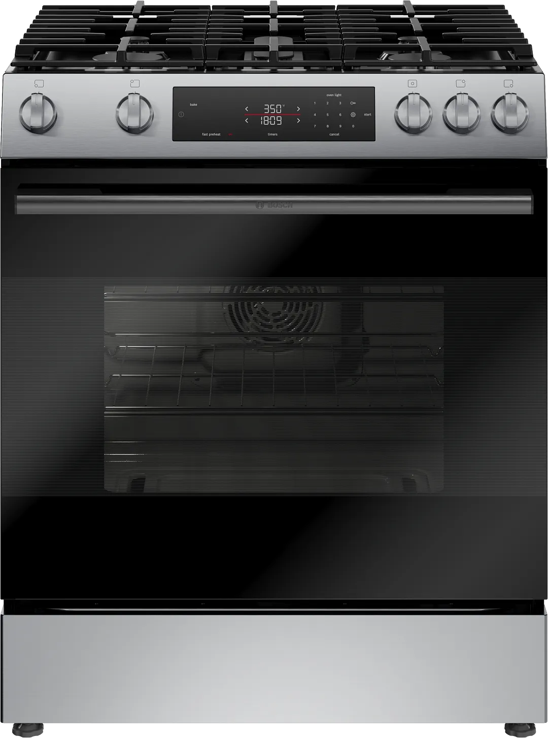 Bosch 100 Series Black Gas Range