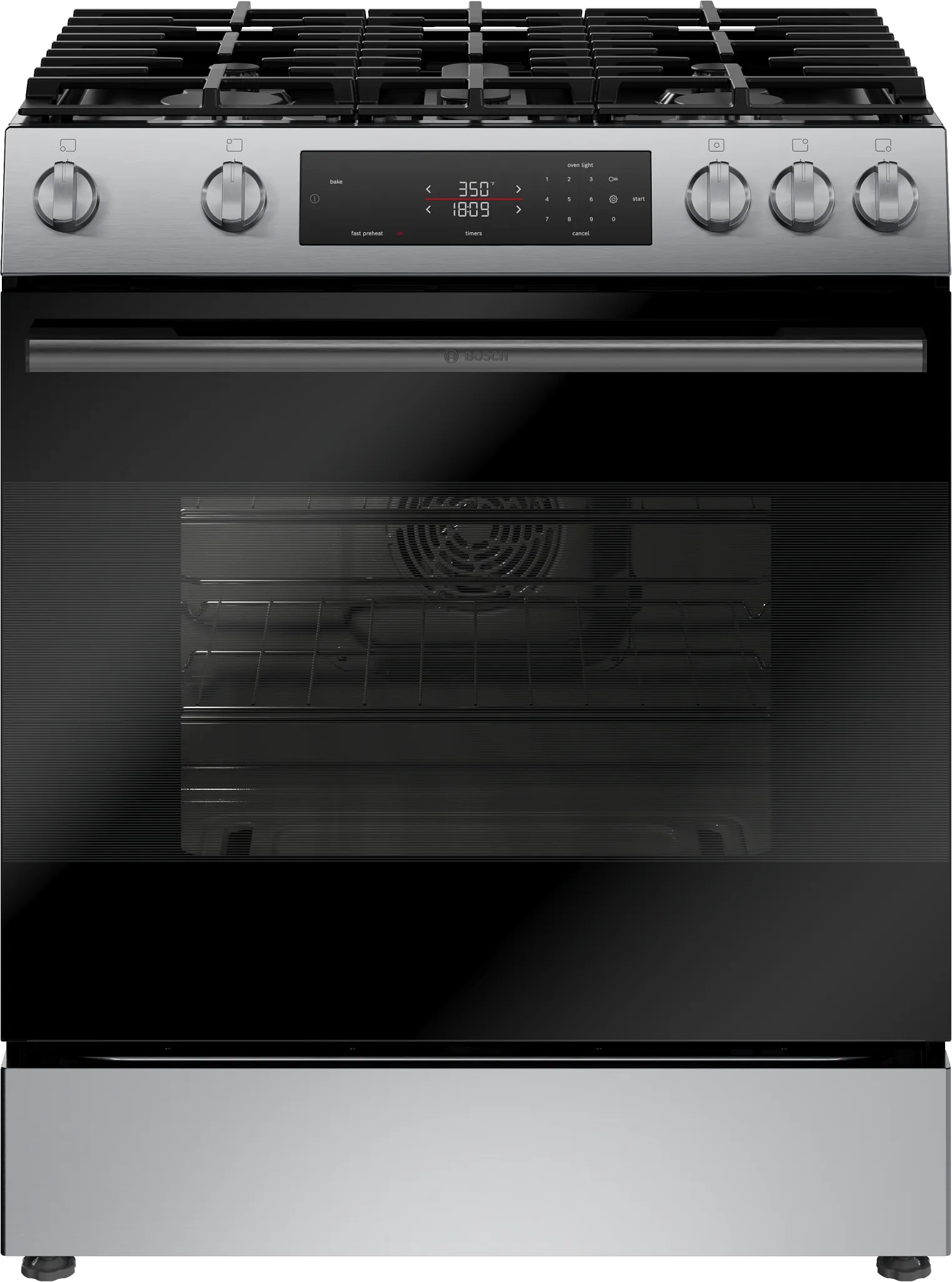 Bosch 100 Series Black Gas Range
