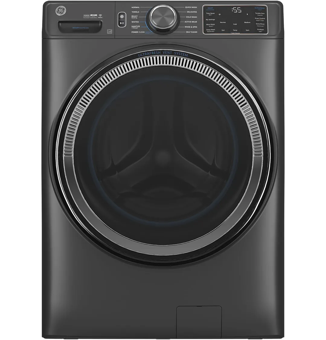 Ge 655 Series Dark Gray Front Load Washer
