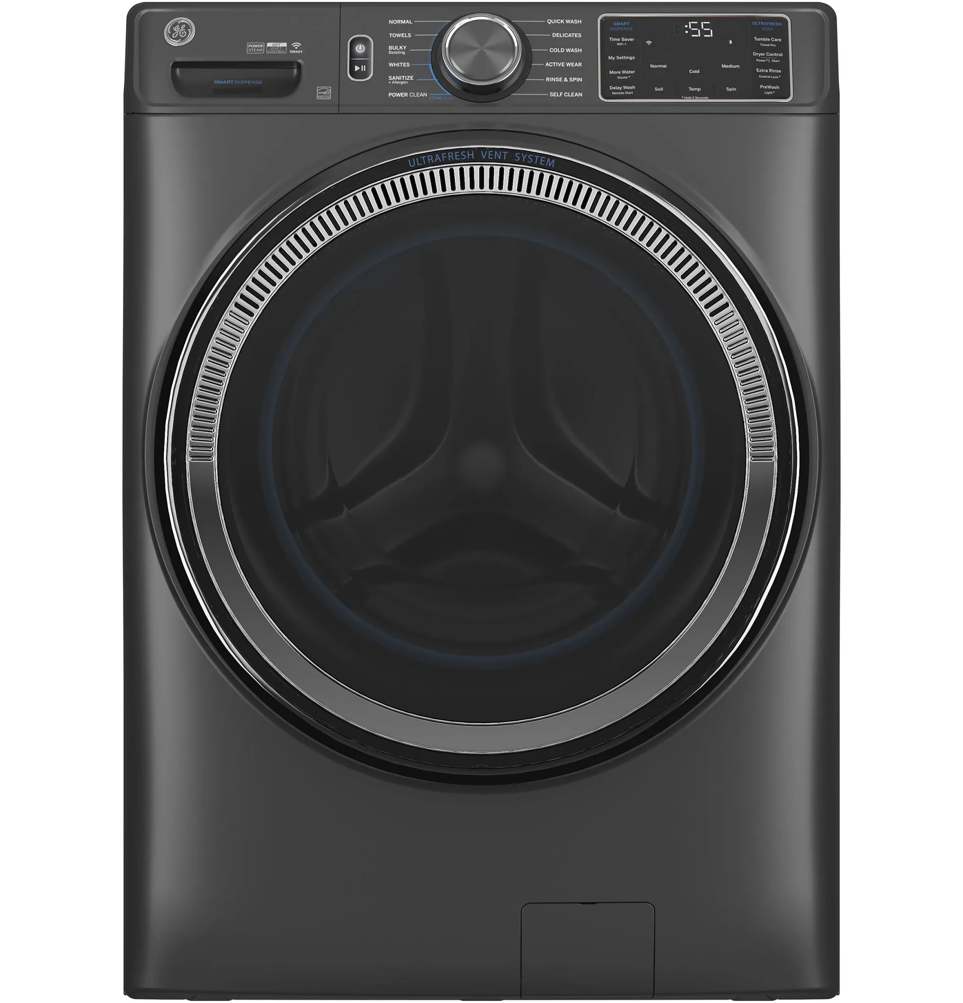 Ge 655 Series Dark Gray Front Load Washer