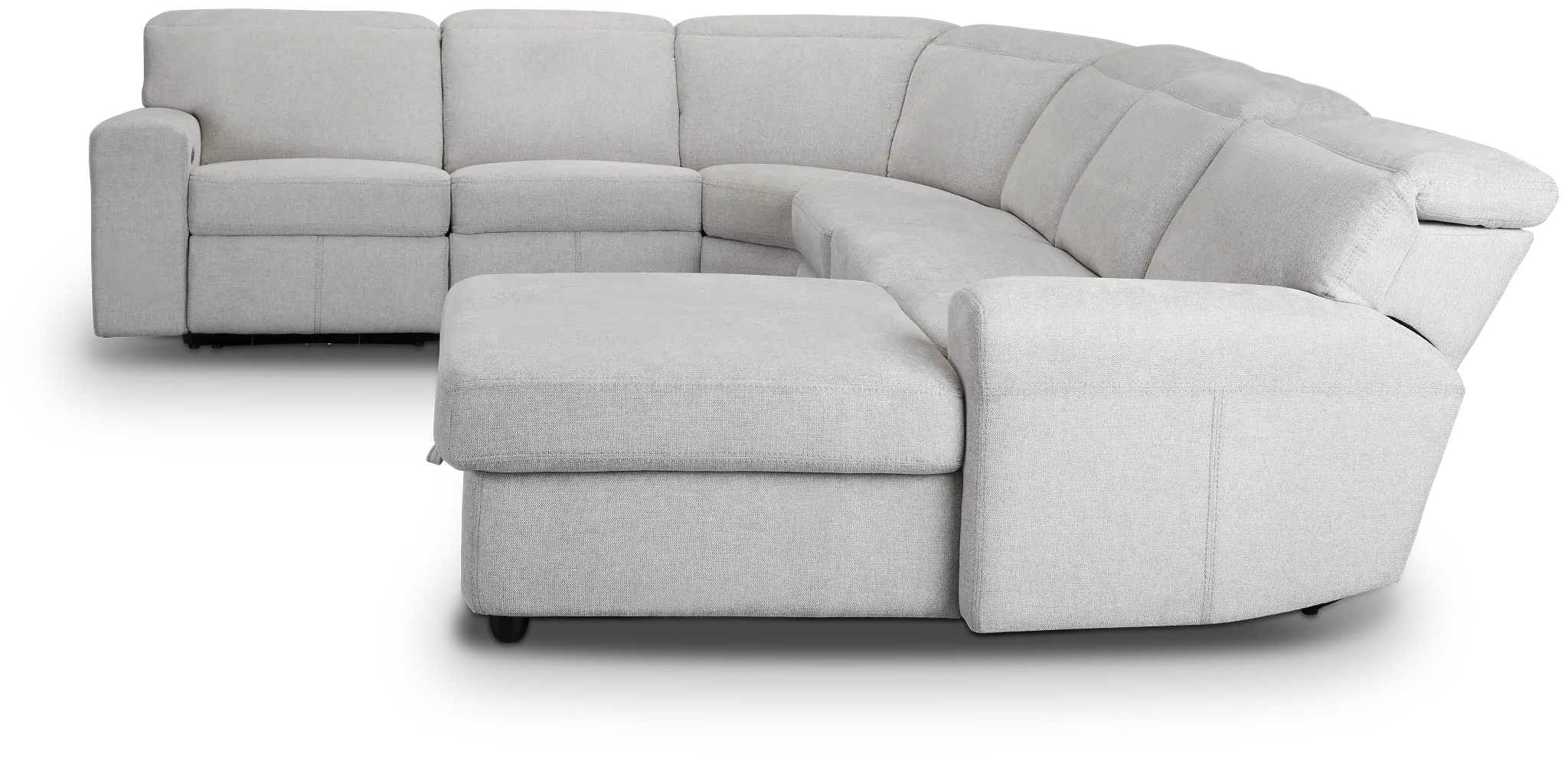 Callum Light Gray Storage Small Right Dual Power Chaise Sleeper Sectional Callum Light Gray Storage Small Right Dual Power Chaise Sleeper Sectional