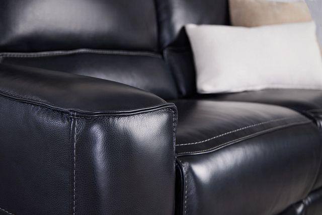 Miles Black Lthr/vinyl Power Reclining Sofa
