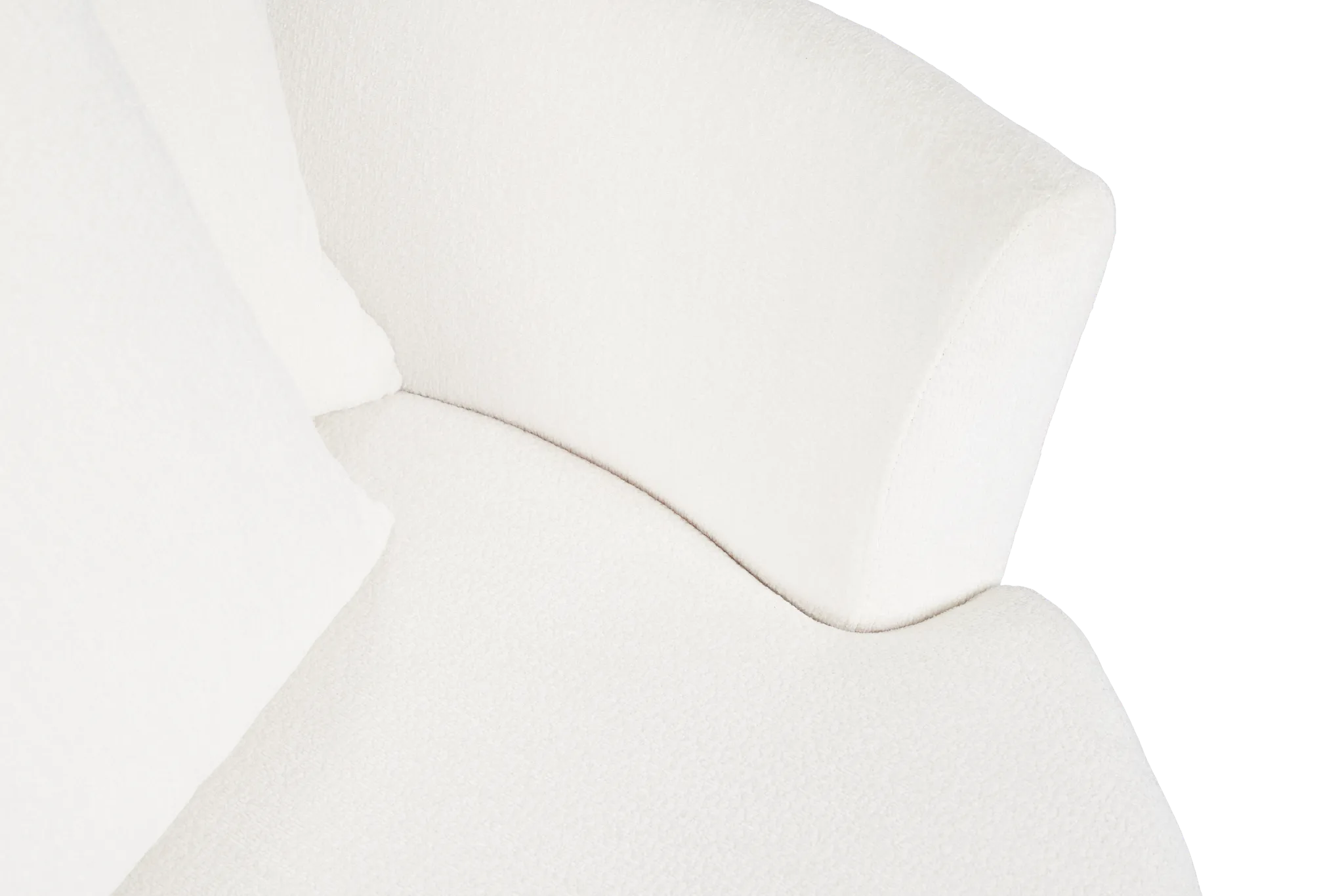 Everly White Fabric Swivel Chair