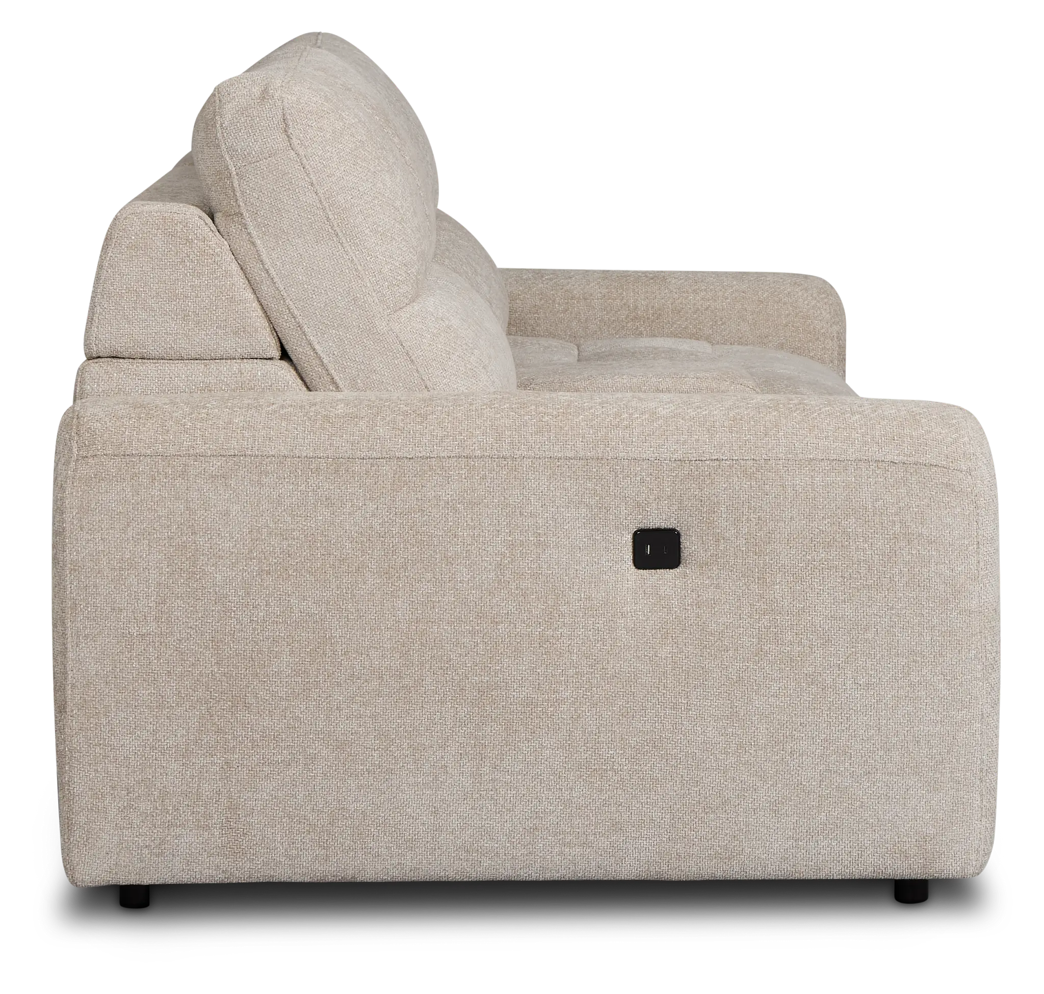 Hendrix Light Taupe Fabric Power Extension Chaise Console Loveseat Hendrix Light Taupe Fabric Power Extension Chaise Console Loveseat
