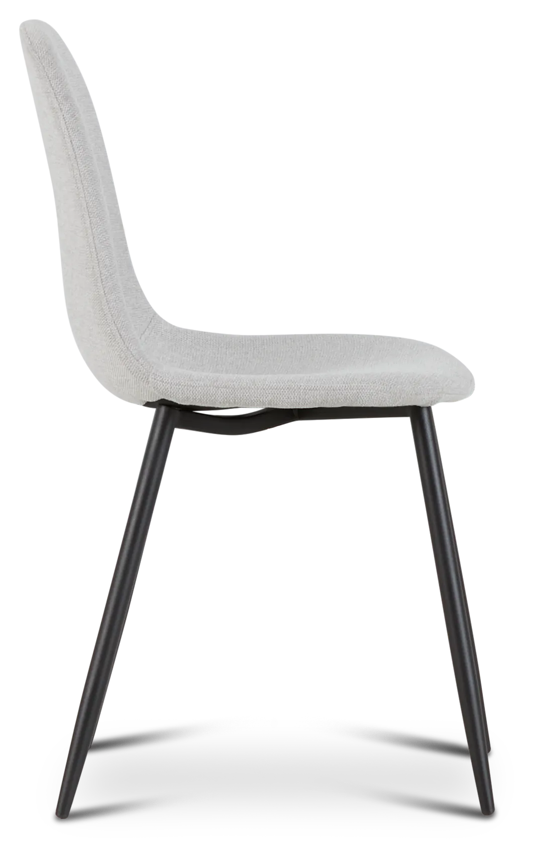 Havana Light Gray Upholstered Side Chair W/ Black Legs