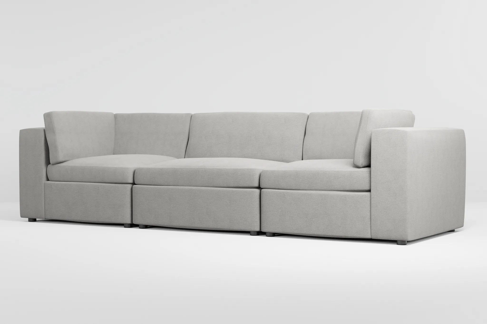 Destin Maguire Gray Fabric 3-piece Modular Sofa