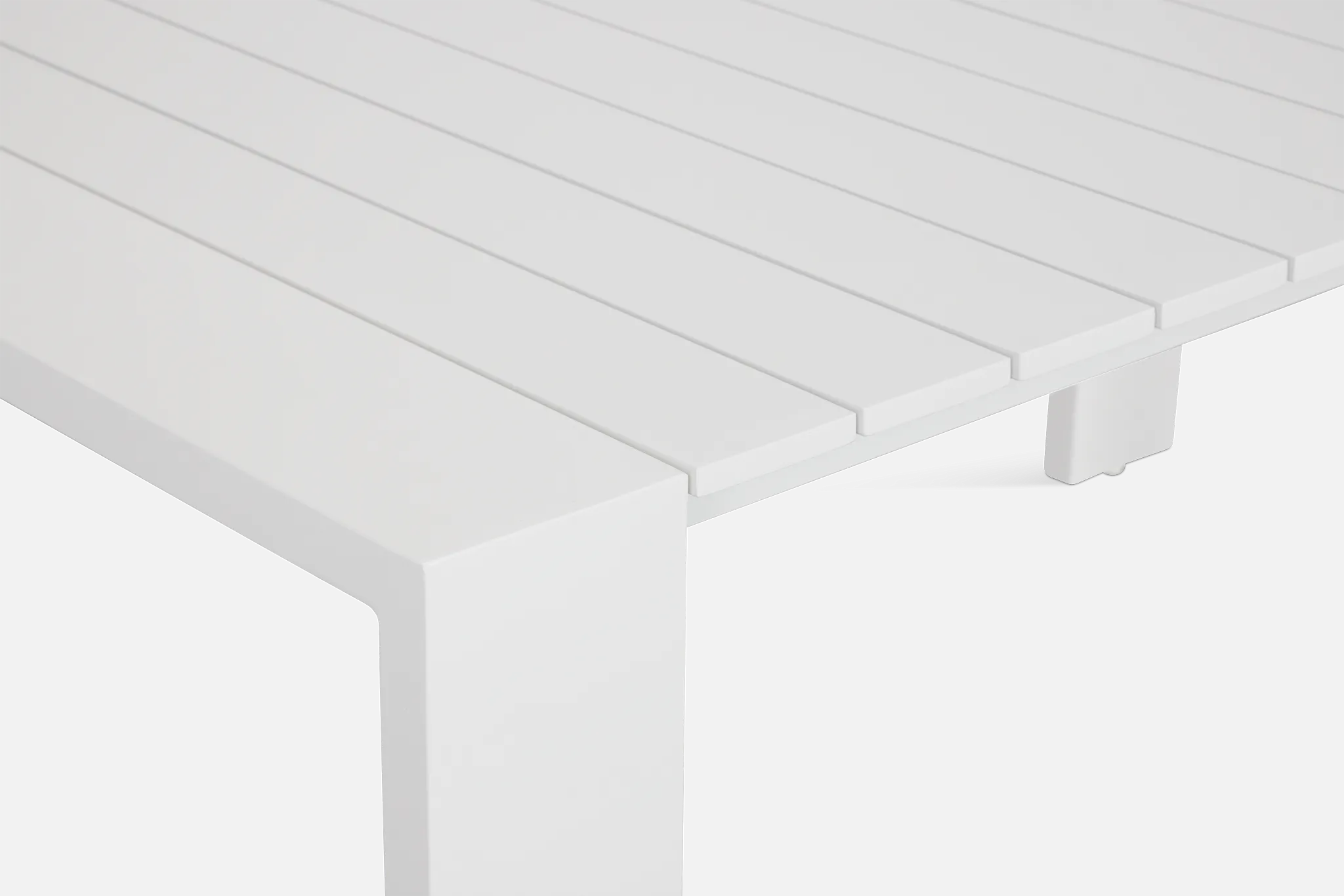 Sunrise White 86" Rectangular Table