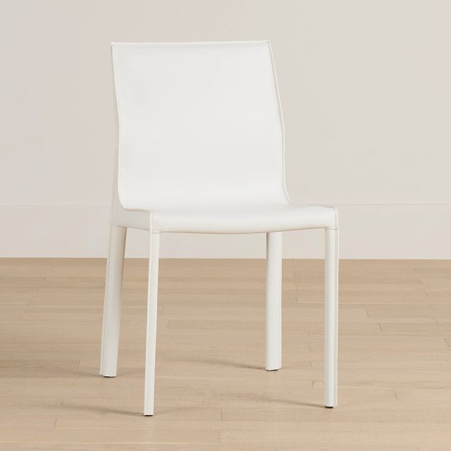 Lugo White Upholstered Side Chair