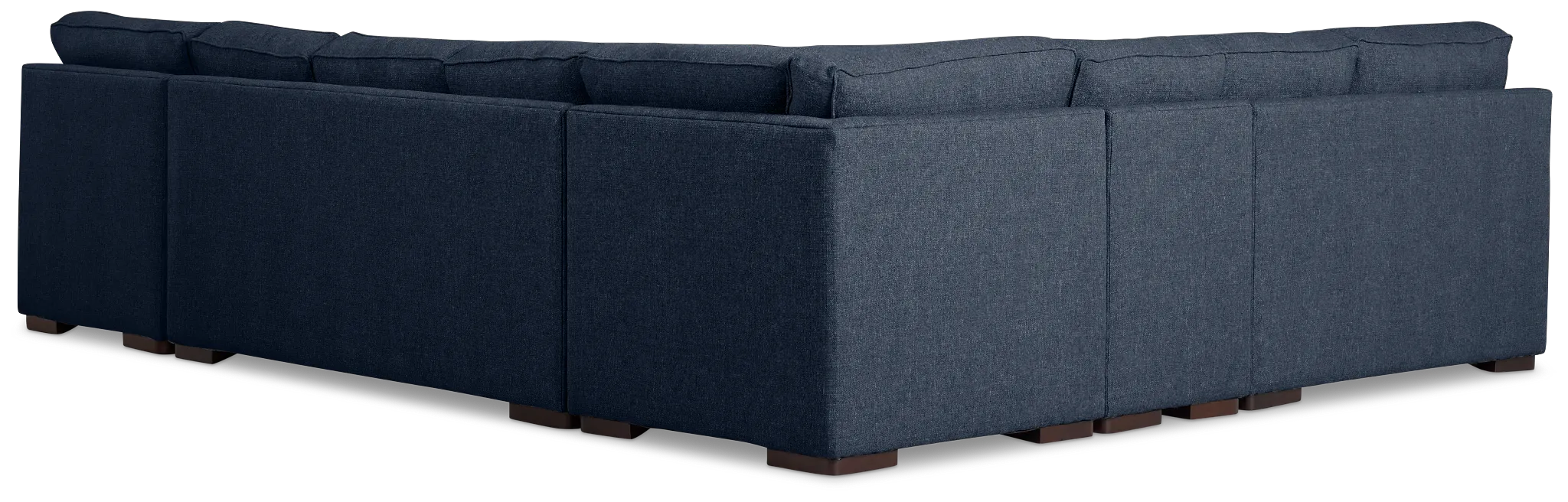 Sinclair Dark Blue Fabric Right Chaise Innerspring Sleeper Sectional