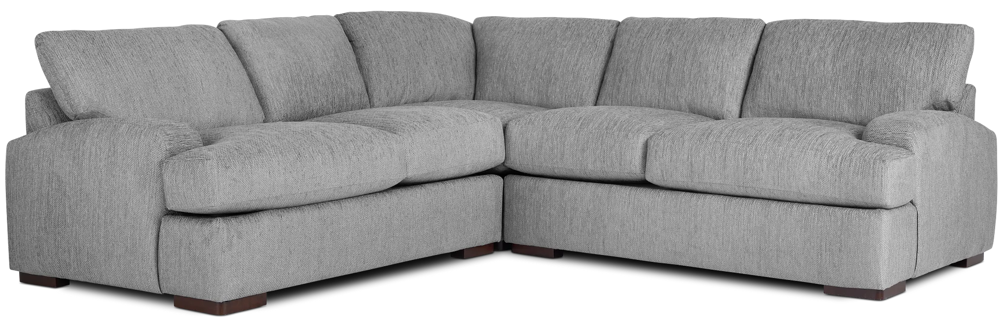Alpha Light Gray Fabric Small Two-arm Sectional