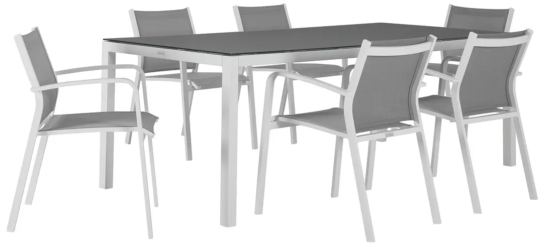 Lisbon Gray 86" Rectangular Table & 4 Chairs Lisbon Gray 86" Rectangular Table & 4 Chairs