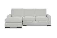 Edgewater Revenue White Left Chaise Sectional