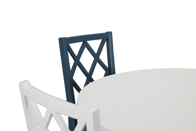 Edgartown White Round Table & Mixed Chairs