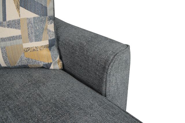 Cory Blue Fabric Chaise Sectional
