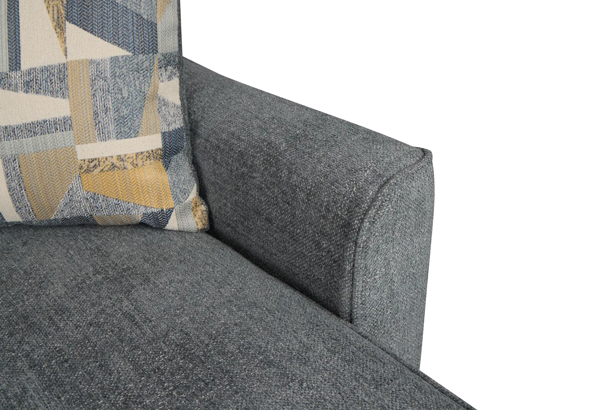 Cory Blue Fabric Chaise Sectional Cory Blue Fabric Chaise Sectional