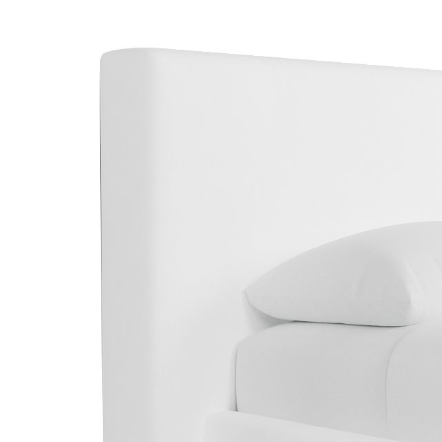 Grayton Peyton White 44" Upholstered Platform Bed