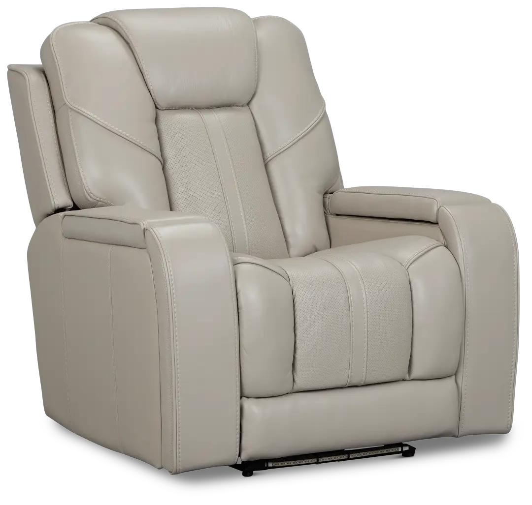 Eclipse Light Gray Lthr/vinyl Power Recliner Eclipse Light Gray Lthr/vinyl Power Recliner