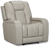 Eclipse Light Gray Lthr/vinyl Power Recliner