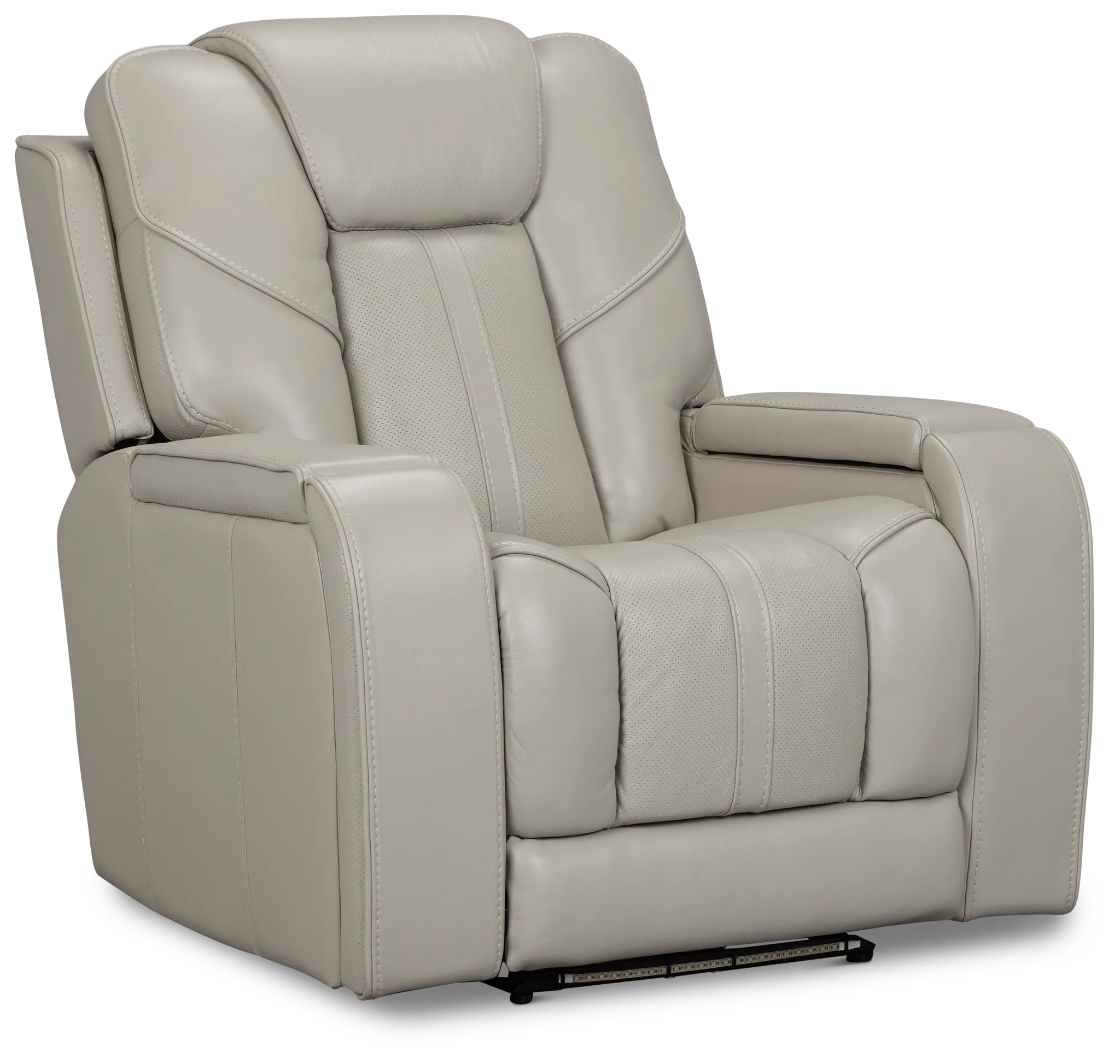 Eclipse Light Gray Lthr/vinyl Power Recliner